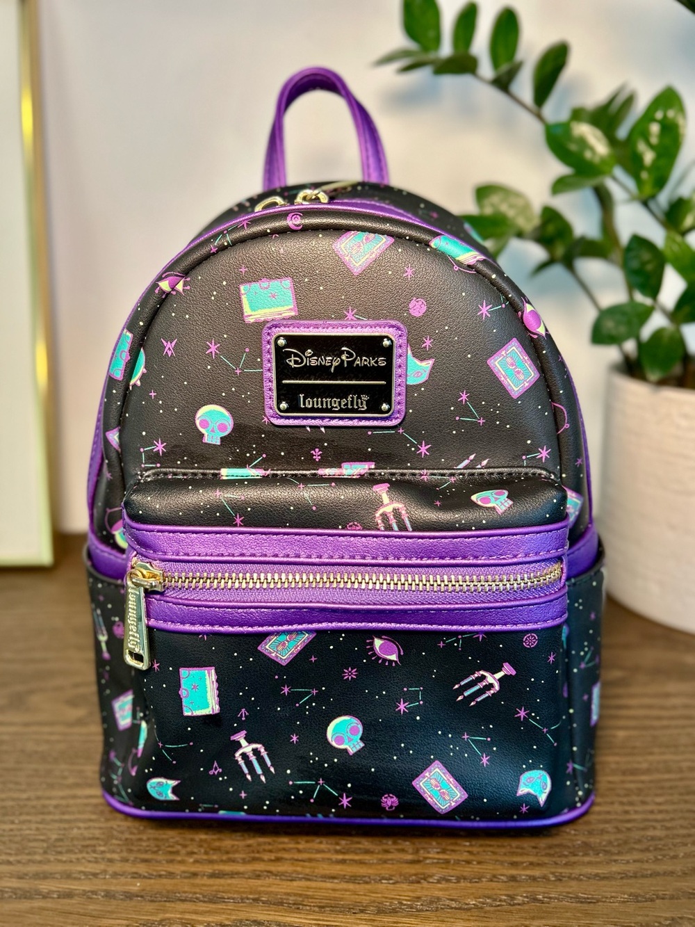 Disney Parks Loungefly Hocus Pocus 2021 Mini Backpack Purple Black